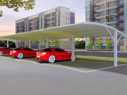 汽車(chē)棚膜結構