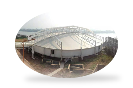 污水(shuǐ)池膜結構